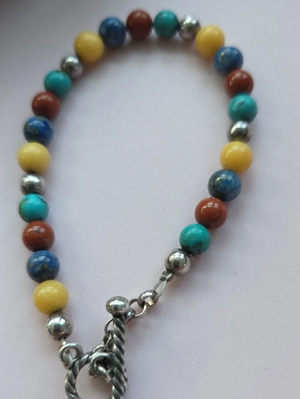 Carolyn Pollack Sterling Silver Mountain Pendant Bracelet With Colored Stones - Picture 5 of 5